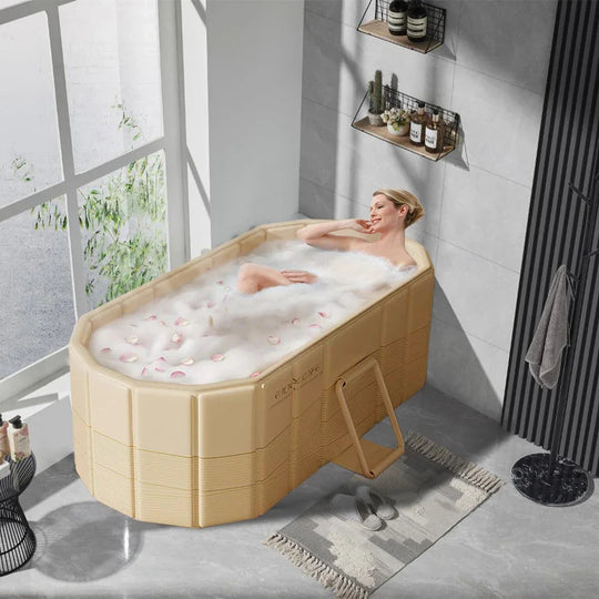 Zennest Foldable Portable Bathtub For Adults – 2-in-1 Hot & Cold